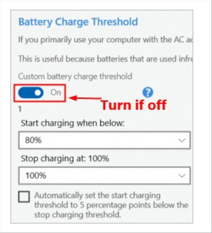 how to turn off battery charging on laptop